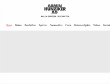 Tablet Screenshot of hunziker-maler.ch